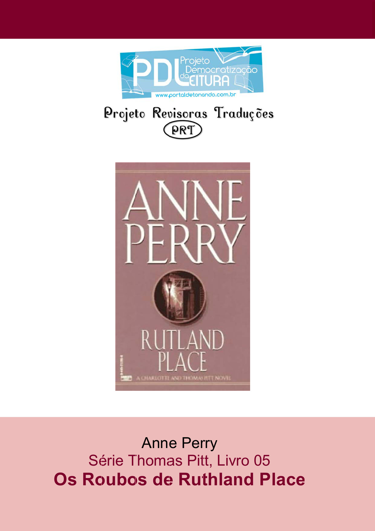 Os roubos de Ruthland Place - Série Pitt 05