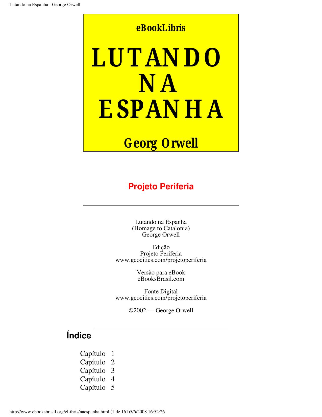 Lutando na Espanha - George Orwell