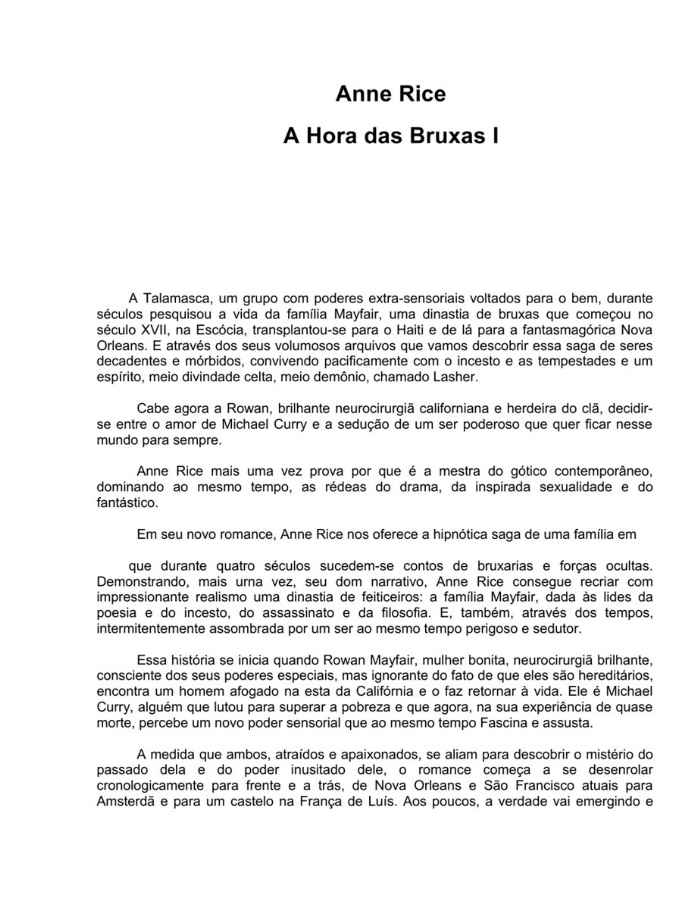 A Hora das Bruxas I