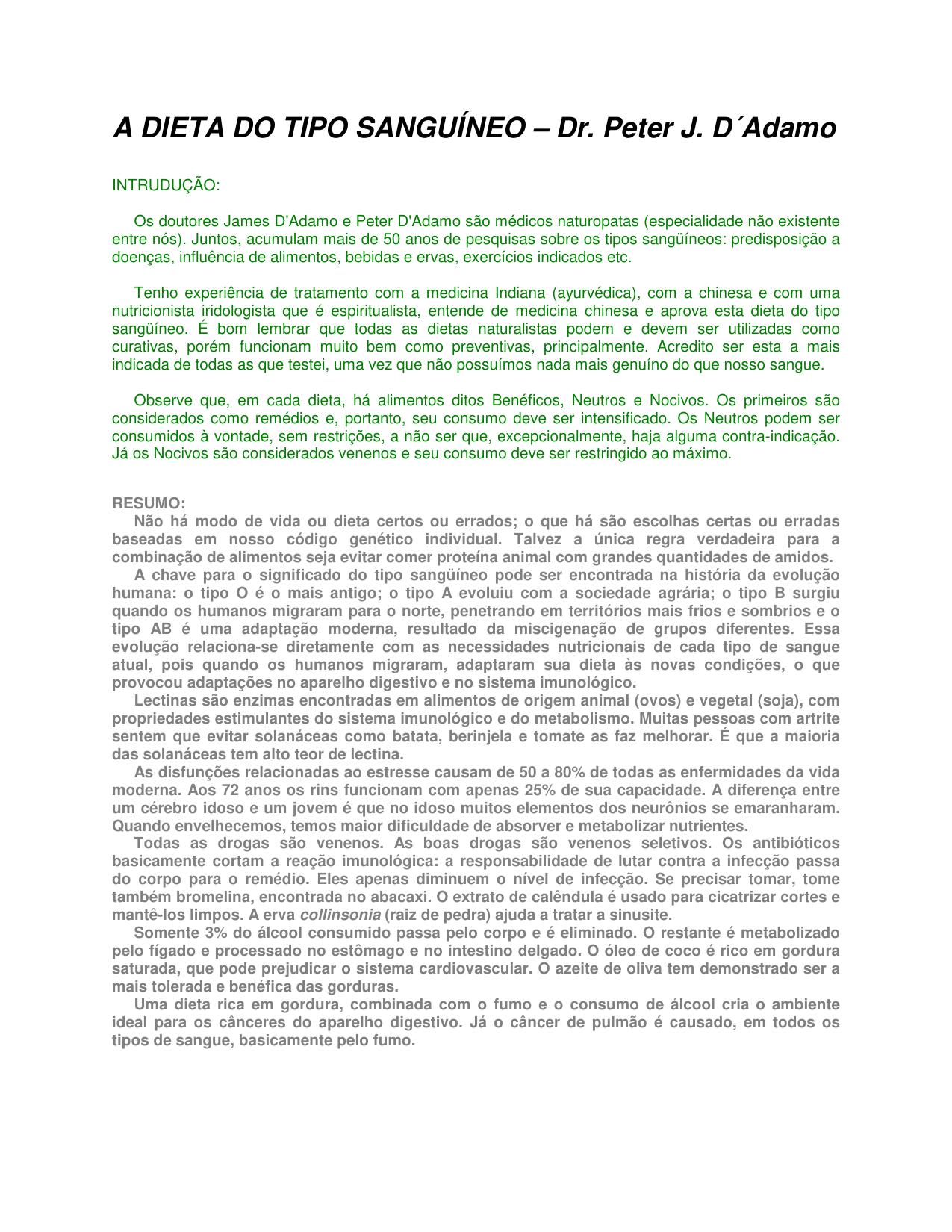 Microsoft Word - A DIETA DO TIPO SANGUÍNEO - Dr. Peter J. D'Adamo.doc