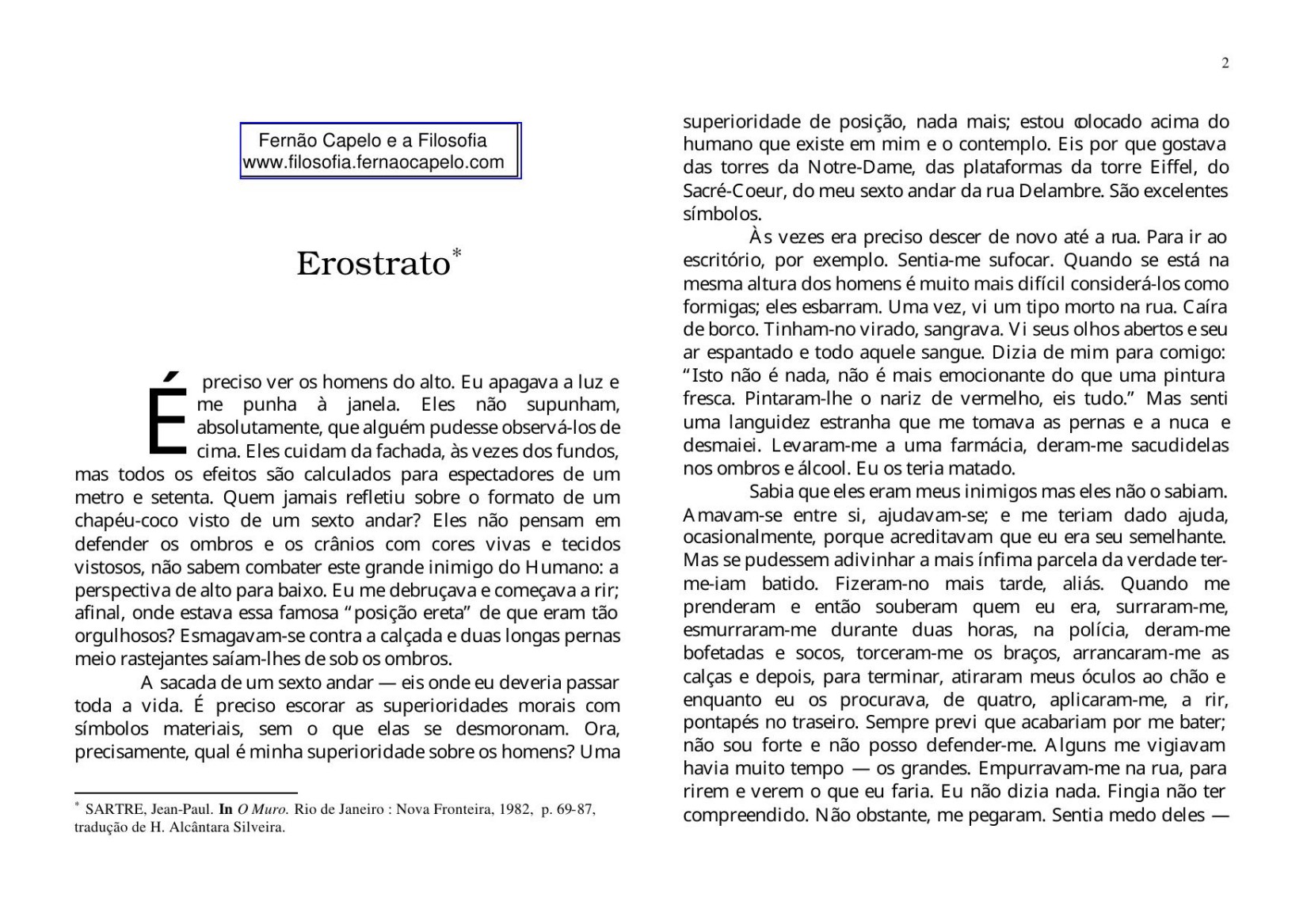 Erostrato - Sartre, Jean Paul