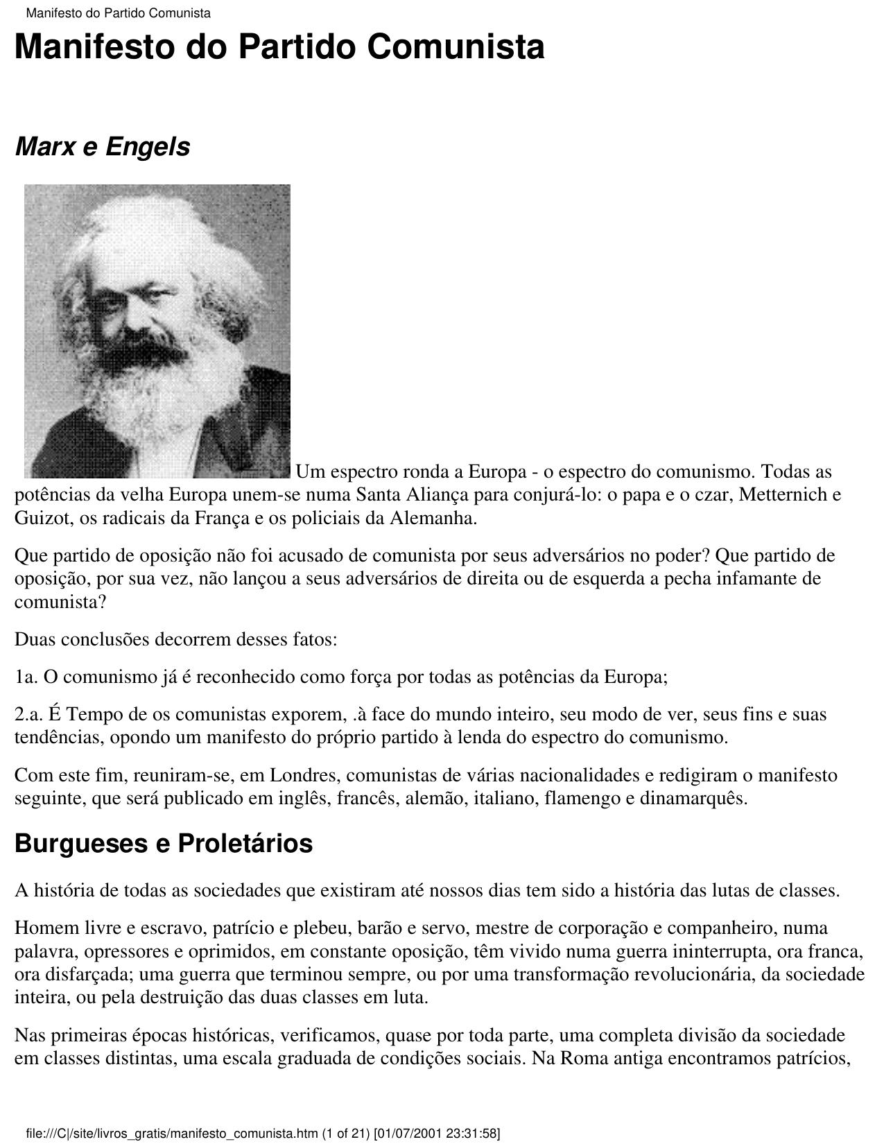 Manifesto do Partido Comunista