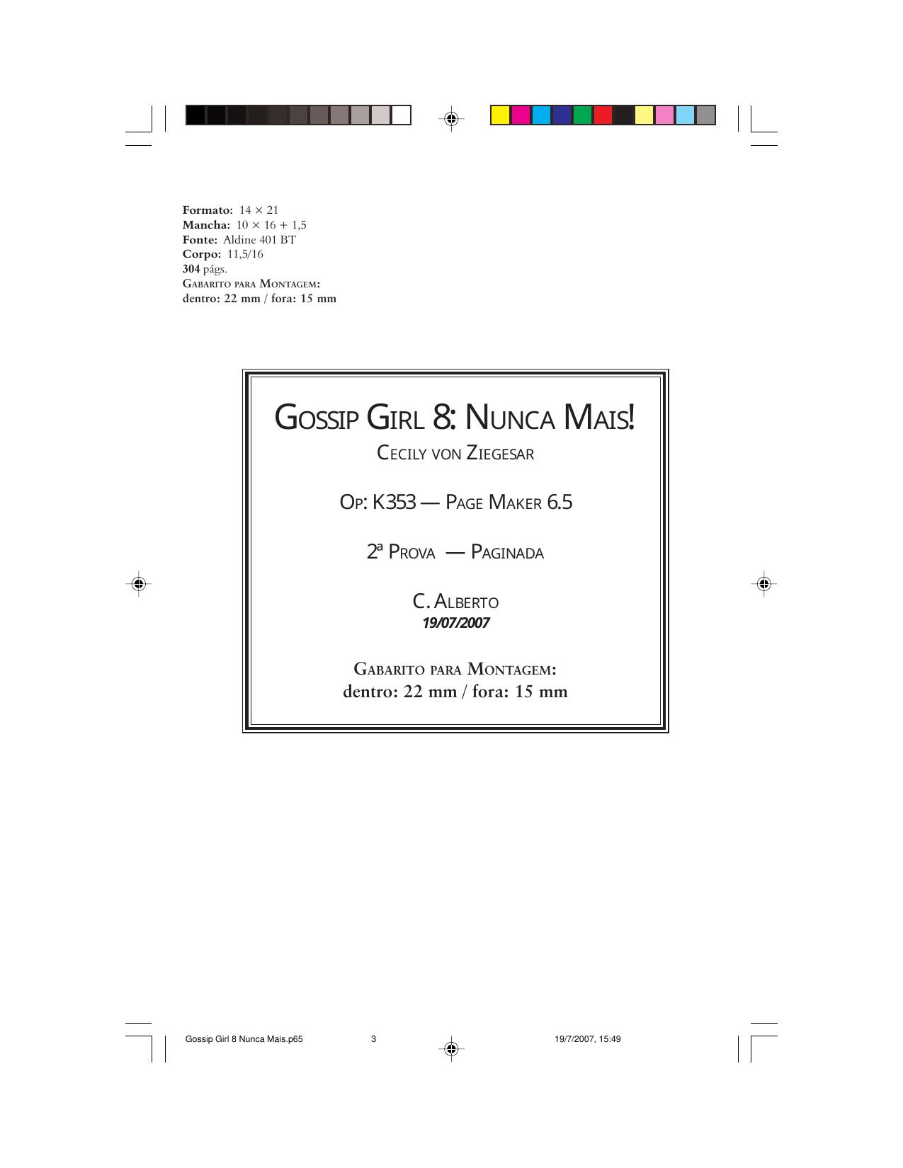 Gossip Girl 8 Nunca Mais.p65