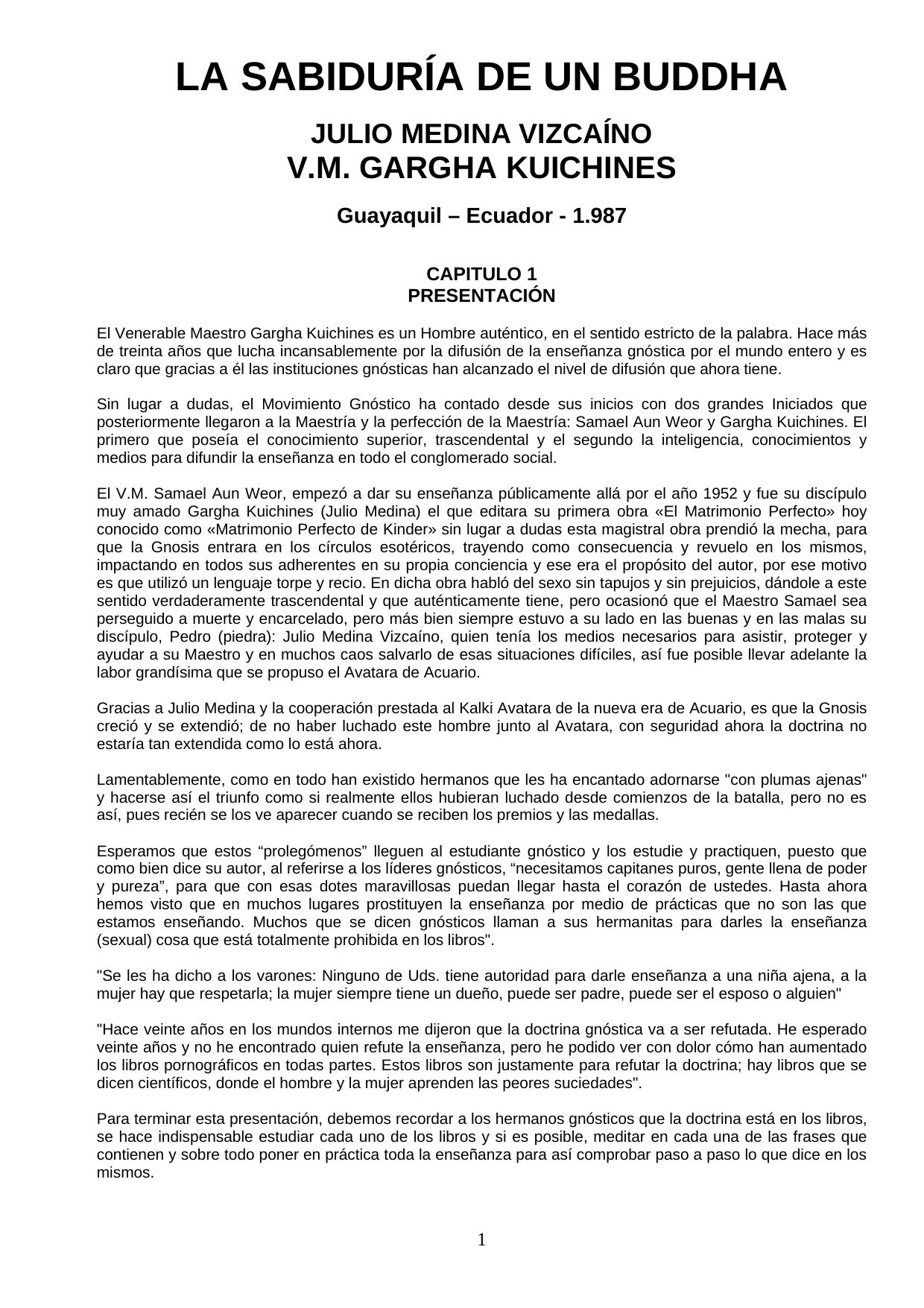 La Sabiduria de un Budha