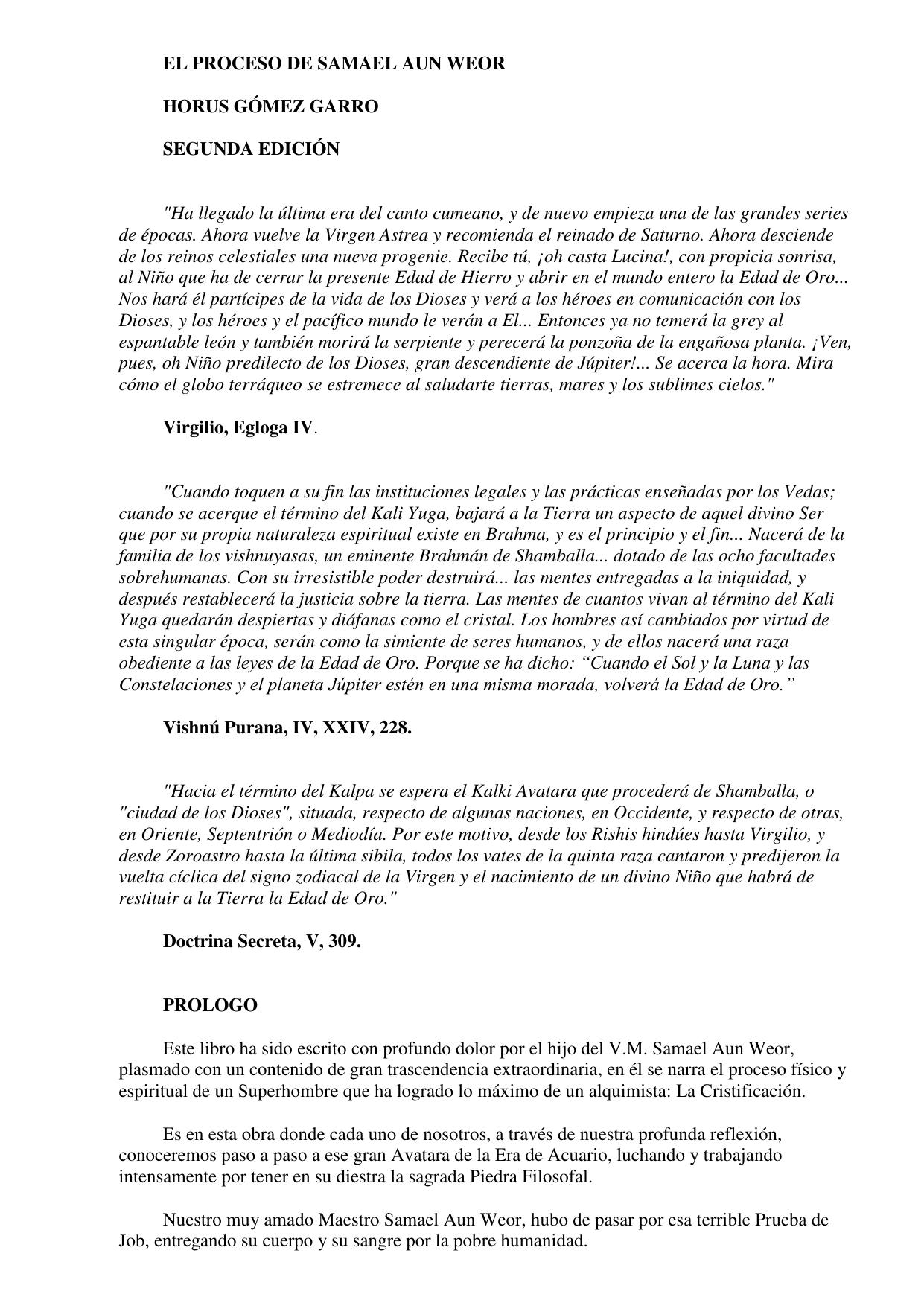 El Proceso de Samael Aun Weor