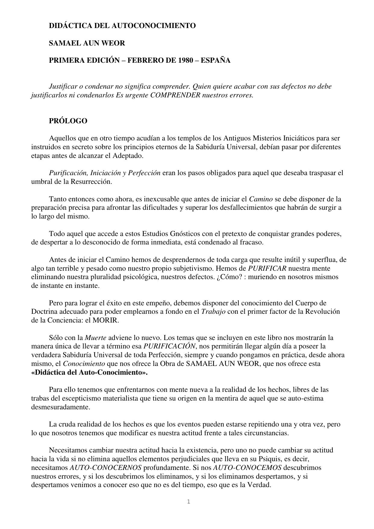 Didactica del Autoconocimiento