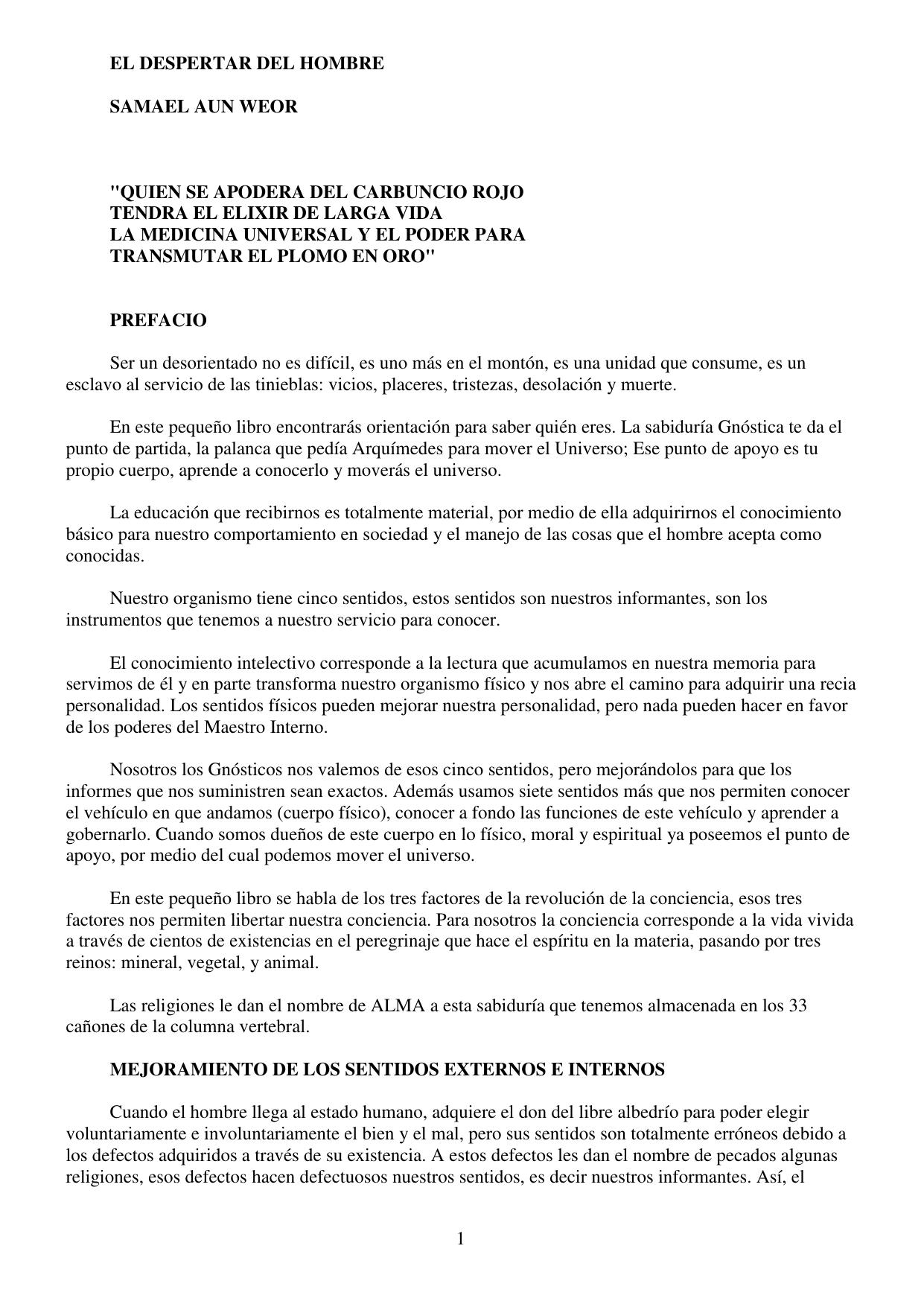 El Despertar del hombre