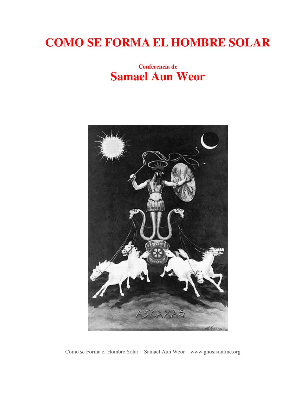 COMO SE FORMA EL HOMBRE SOLAR