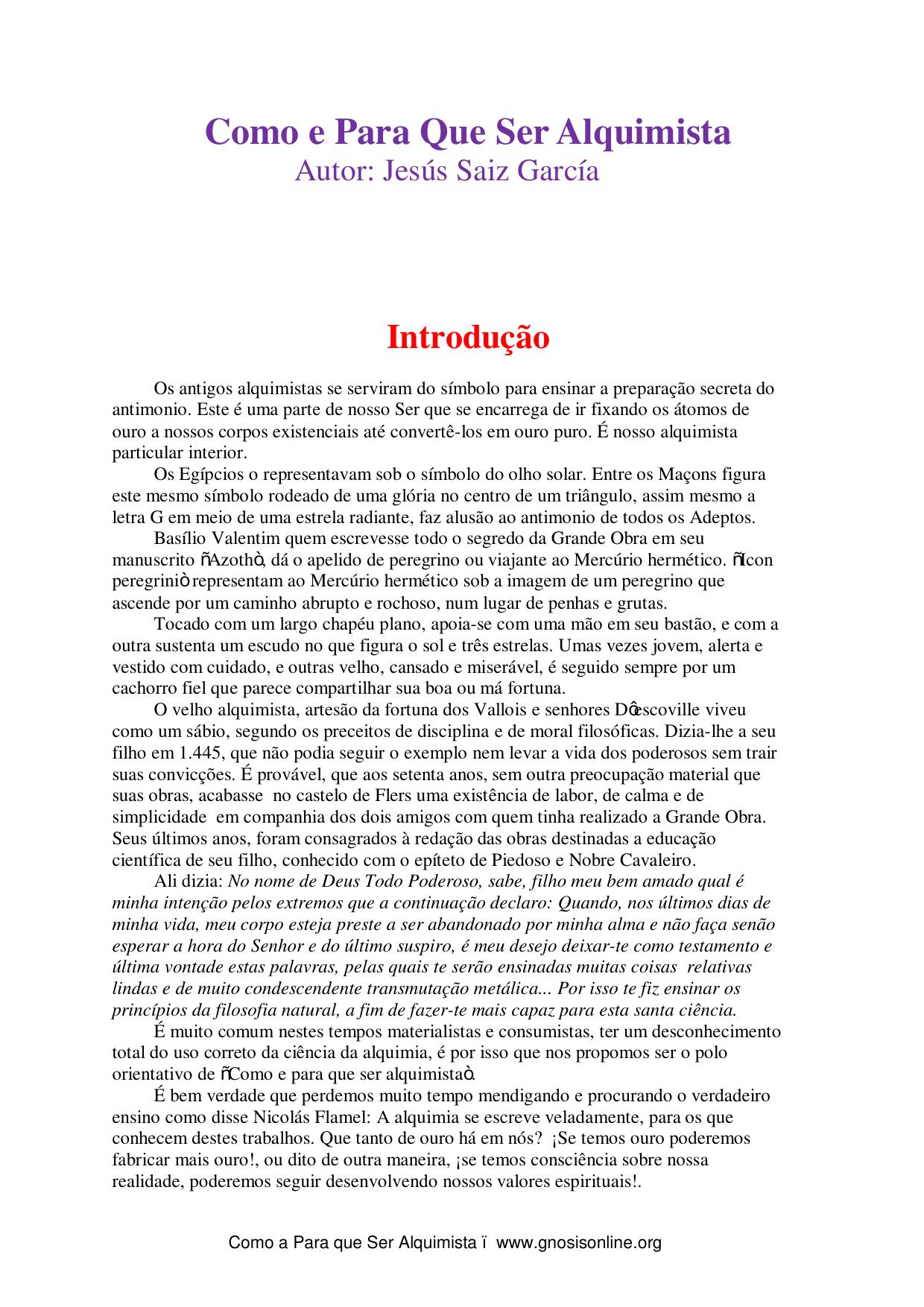 Microsoft Word - Como e Para que Ser Alquimista