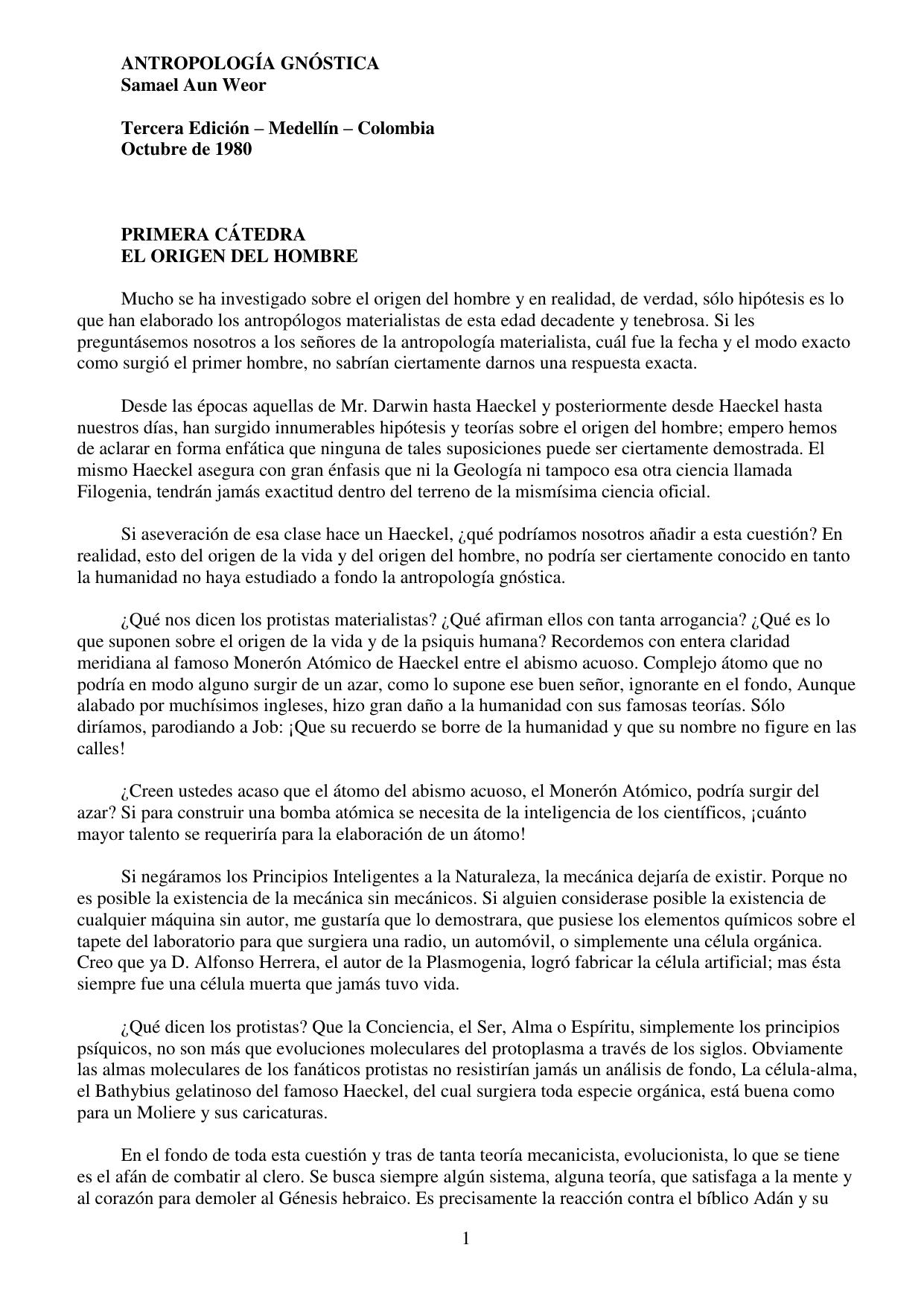 Antropología Gnóstica