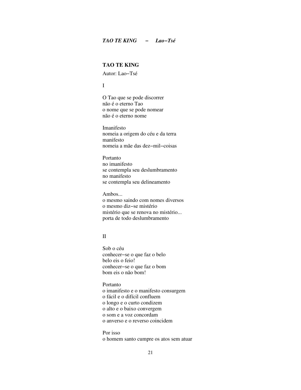 Tao Te King