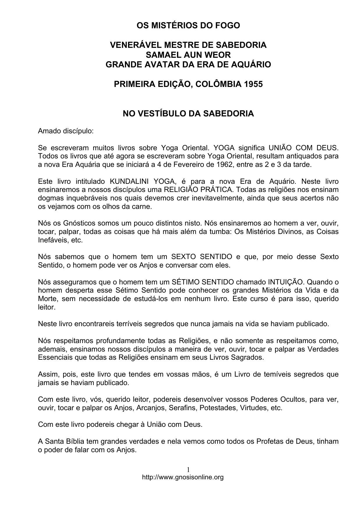 OS MISTÉRIOS DO FOGO