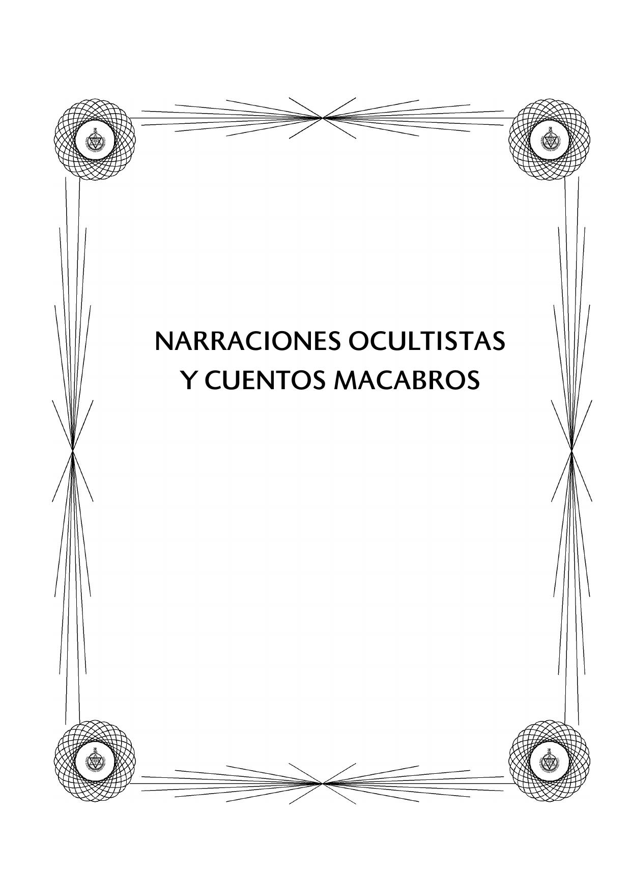 Narraciones Ocultistas y Cuentos Macabros