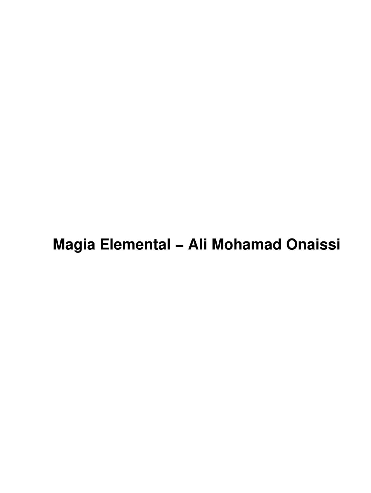 Magia Elemental - Ali Mohamad Onaissi