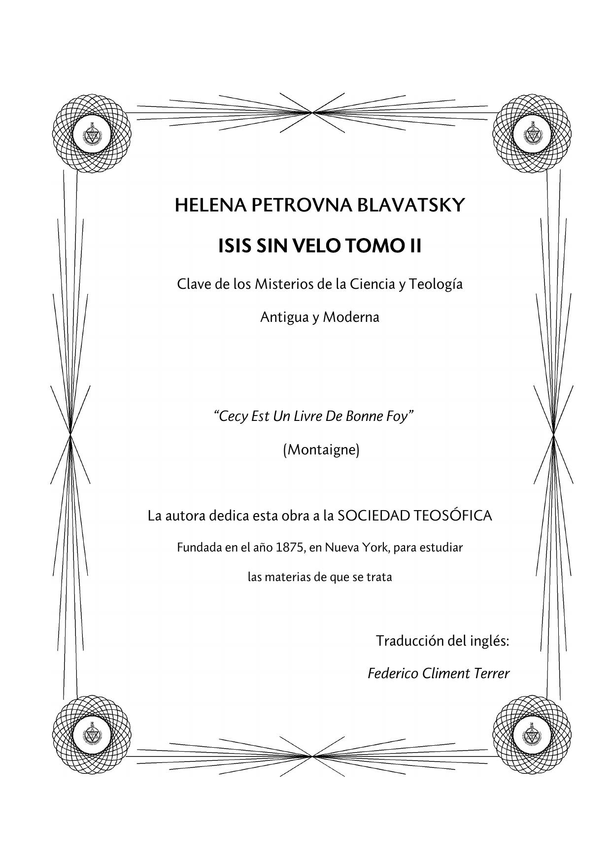Isis sin velo Tomo II