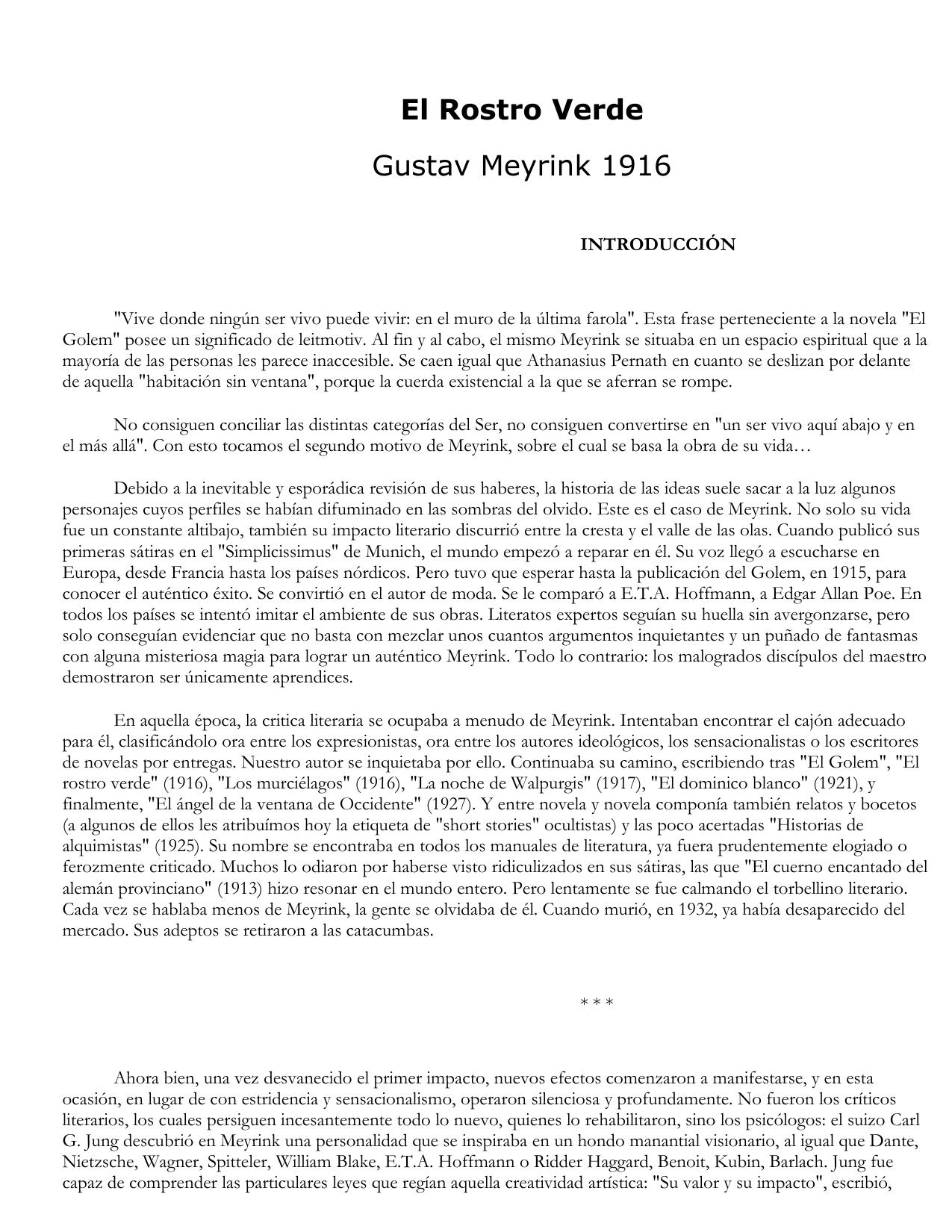 Gustav-Meyrink-El-Rosto-Verde