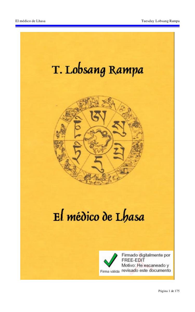 Lobsang Rampa, Tuesday - El medico de Lhasa.doc
