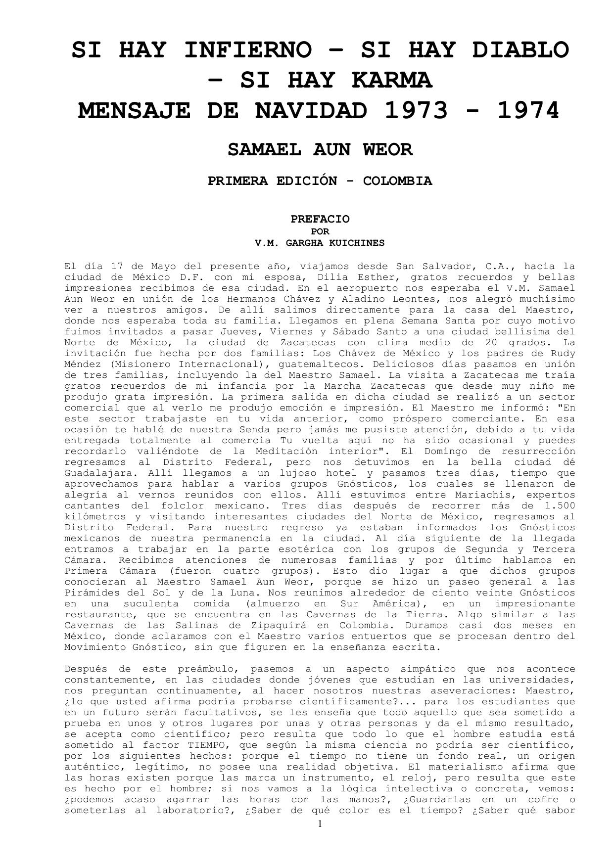 Si hay infierno, Si hay Diablo, Si hay Karma