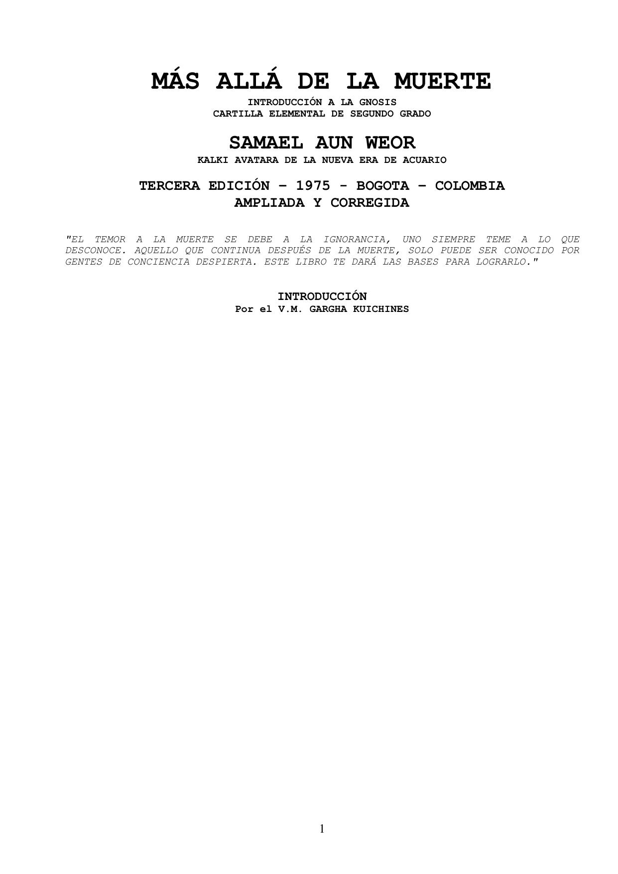 Mas allá de la Muerte