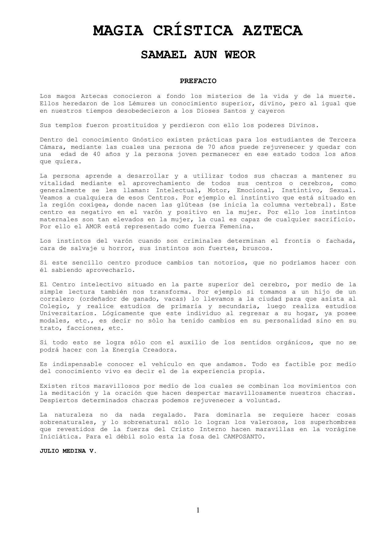 Magia Cristica Azteca