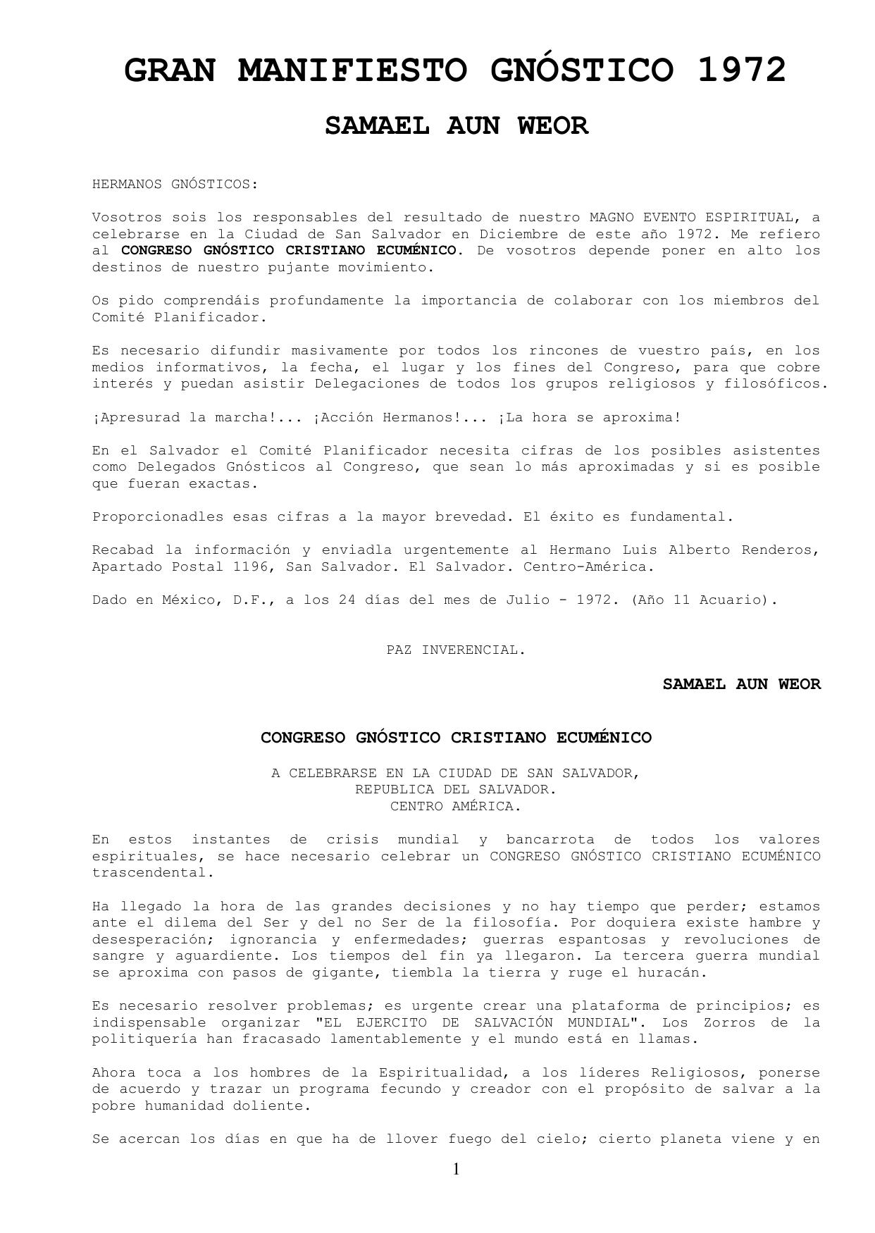 Manifiesto 1972