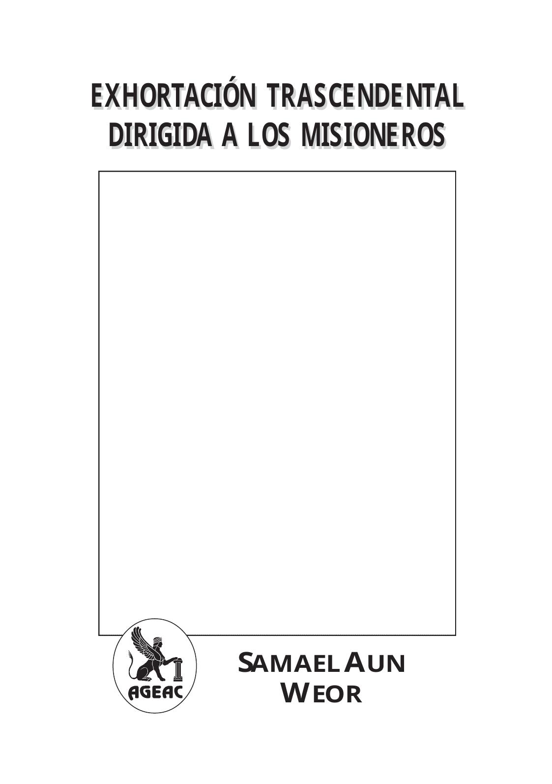 Exaltación del Espíritu Misional