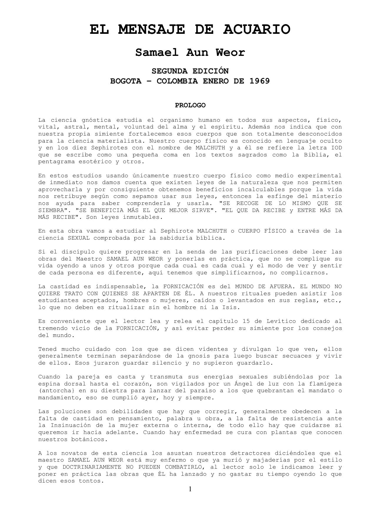 El Mensaje de Acuario