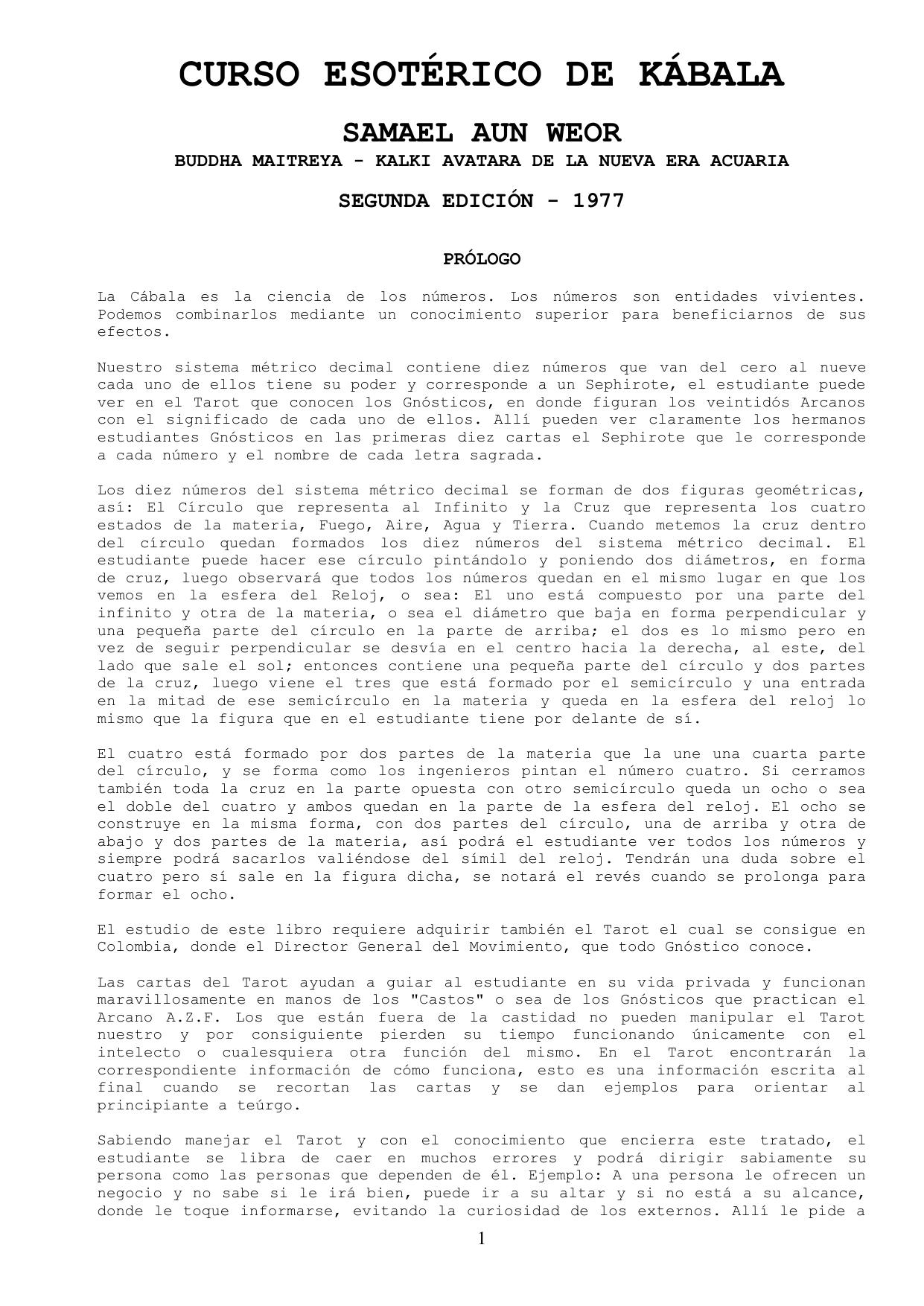 Curso Esóterico de Kábala