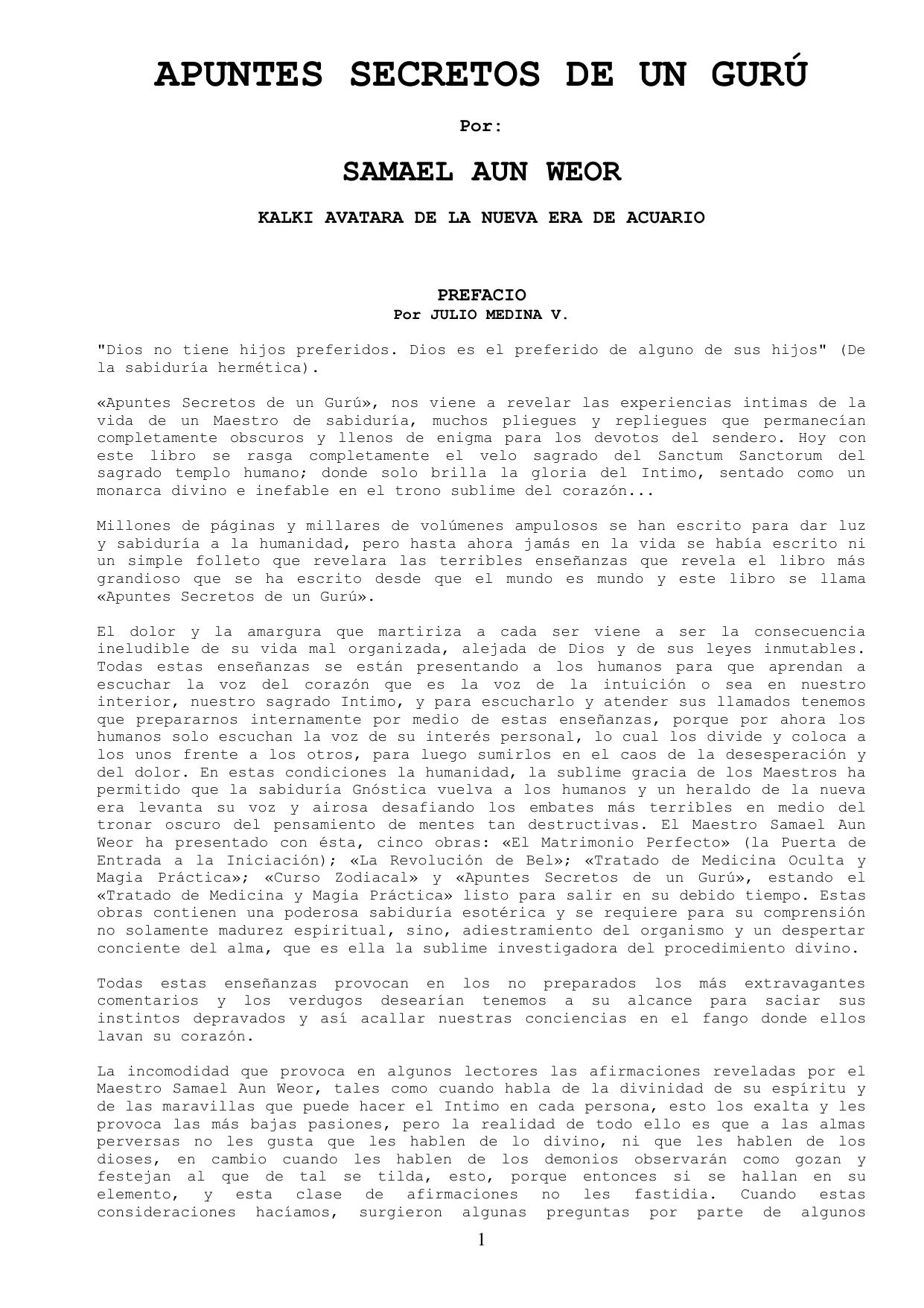 Apuntes secretos de un Gurú