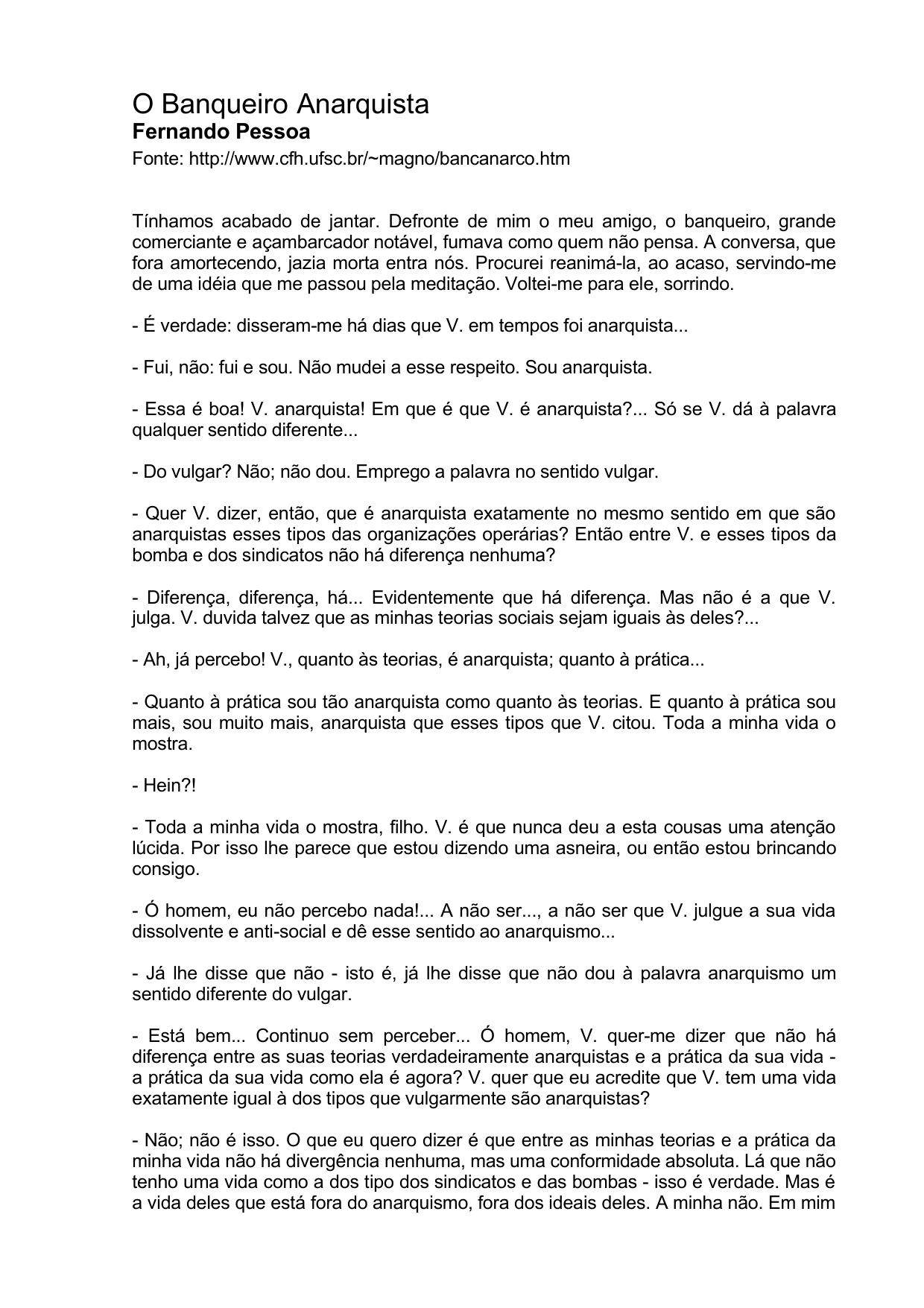 O Banqueiro Anarquista