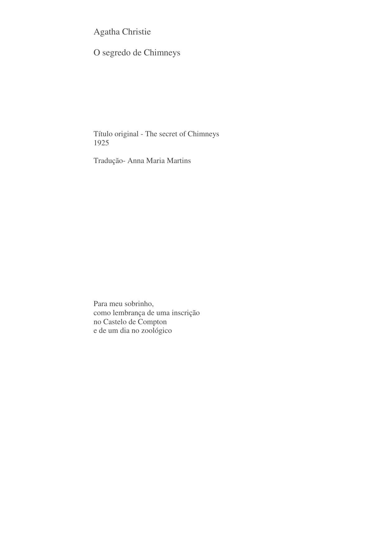 Microsoft Word - Agatha Christie - O segredo de Chimneys.doc