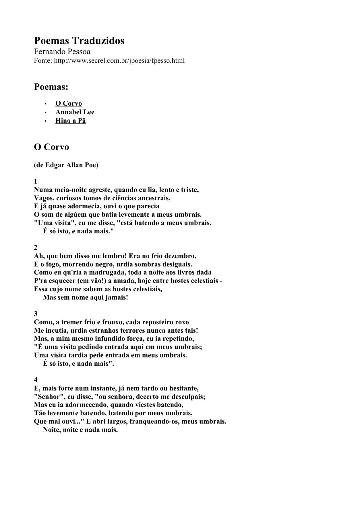 Poemas Traduzidos