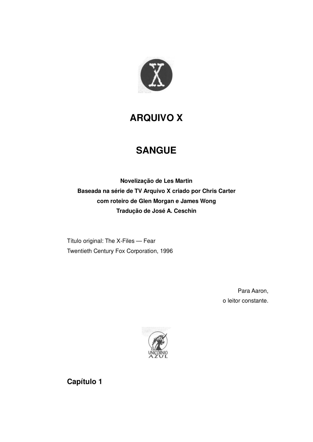 Microsoft Word - Arquivo X - 07 - Sangue.doc