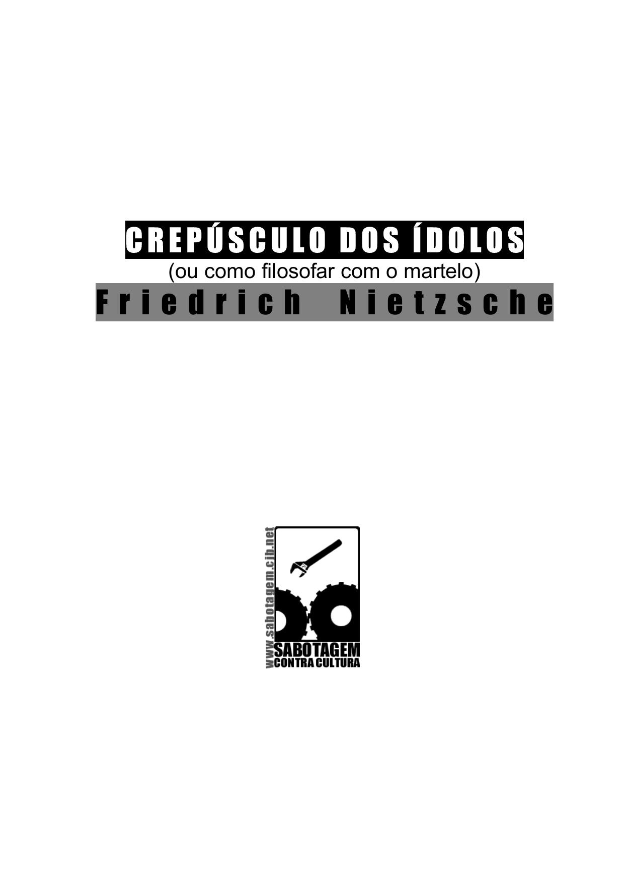 CREPÚSCULO DOS ÍDOLOS