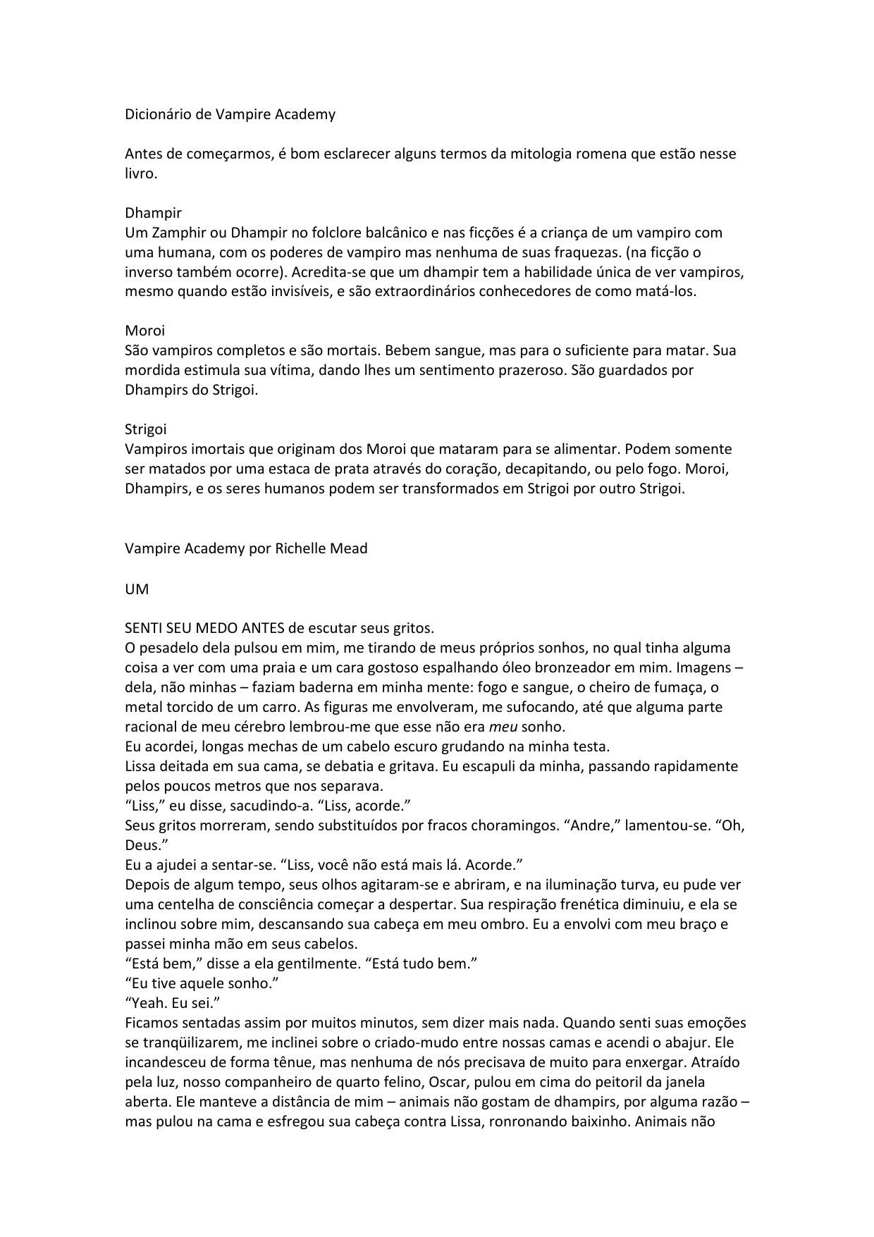 Vampire Acadamy Book 1