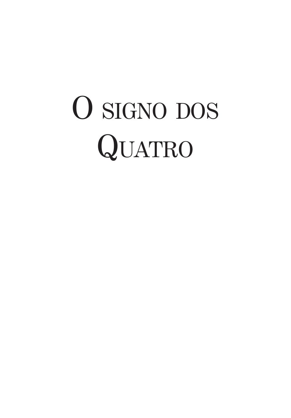 O Sinal dos Quatro
