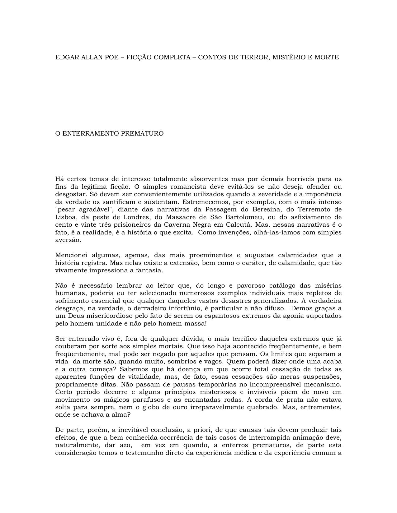 O ENTERRAMENTO PREMATURO (1)