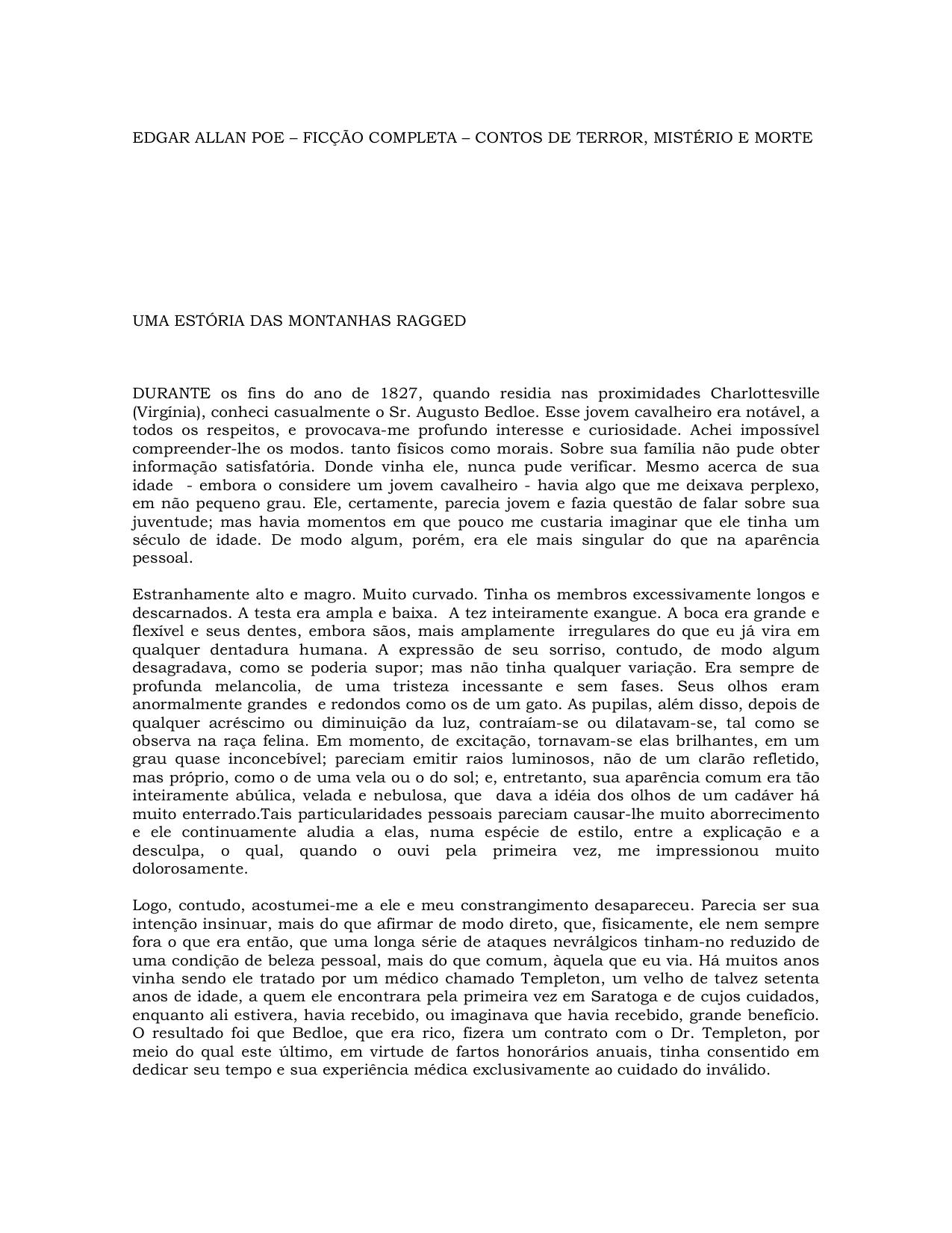 UMA ESTÓRIA DAS MONTANHAS RAGGED (1)