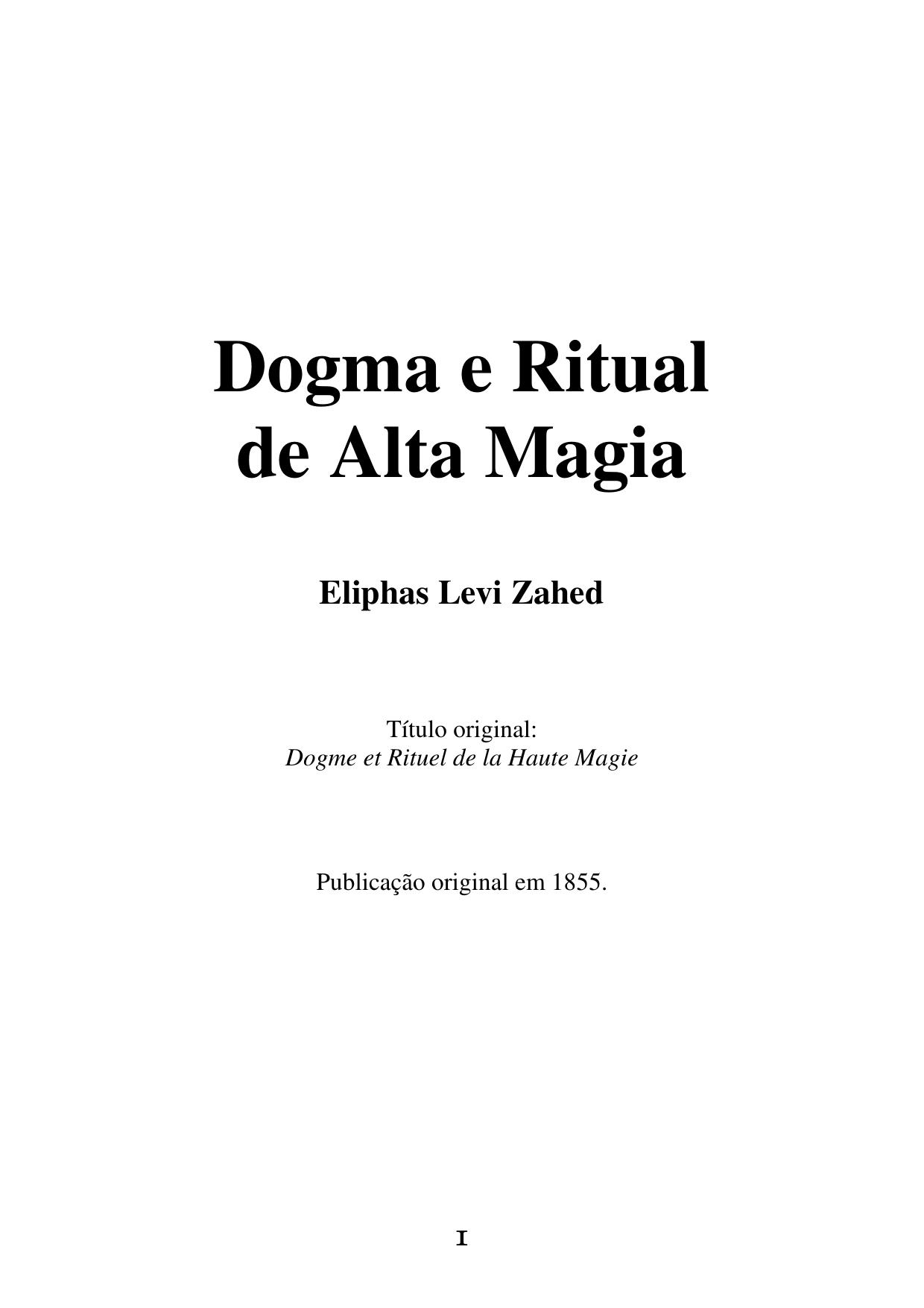 Dogma e Ritual de Alta Magia