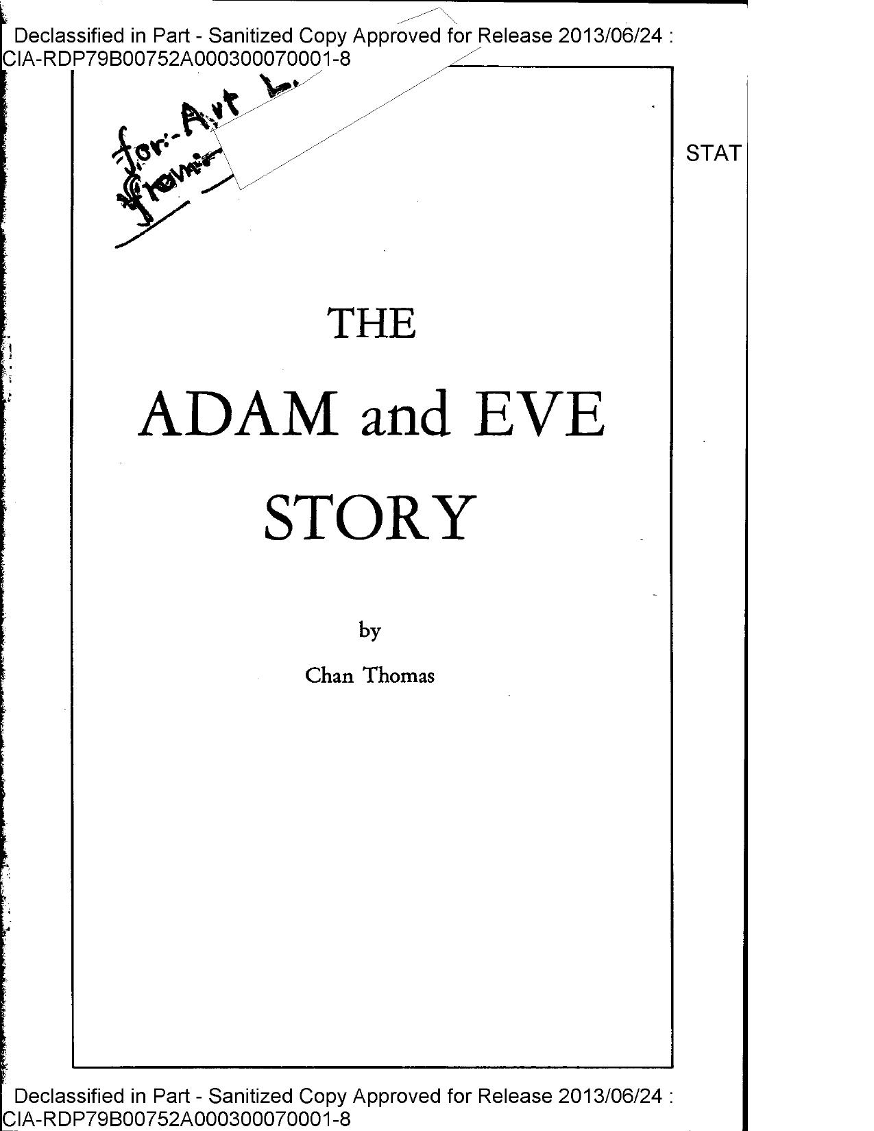 THE ADAM AND EVE STORY