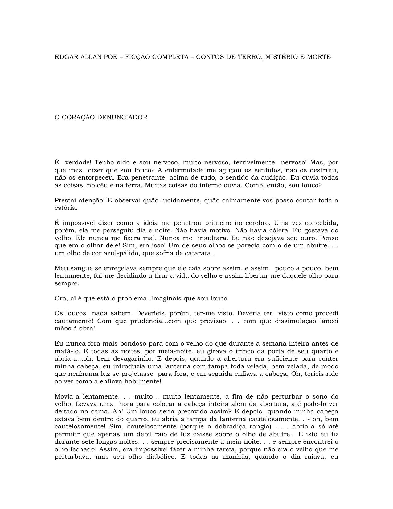 O CORAÇÃO DENUNCIADOR (1)