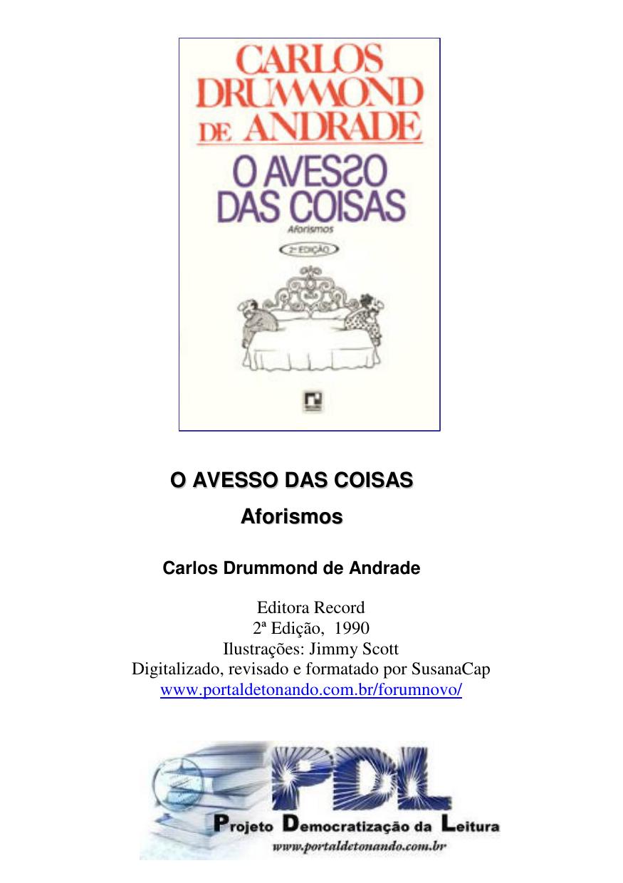 Microsoft Word - Carlos Drummond de Andrade - O Avesso das Coisas.doc