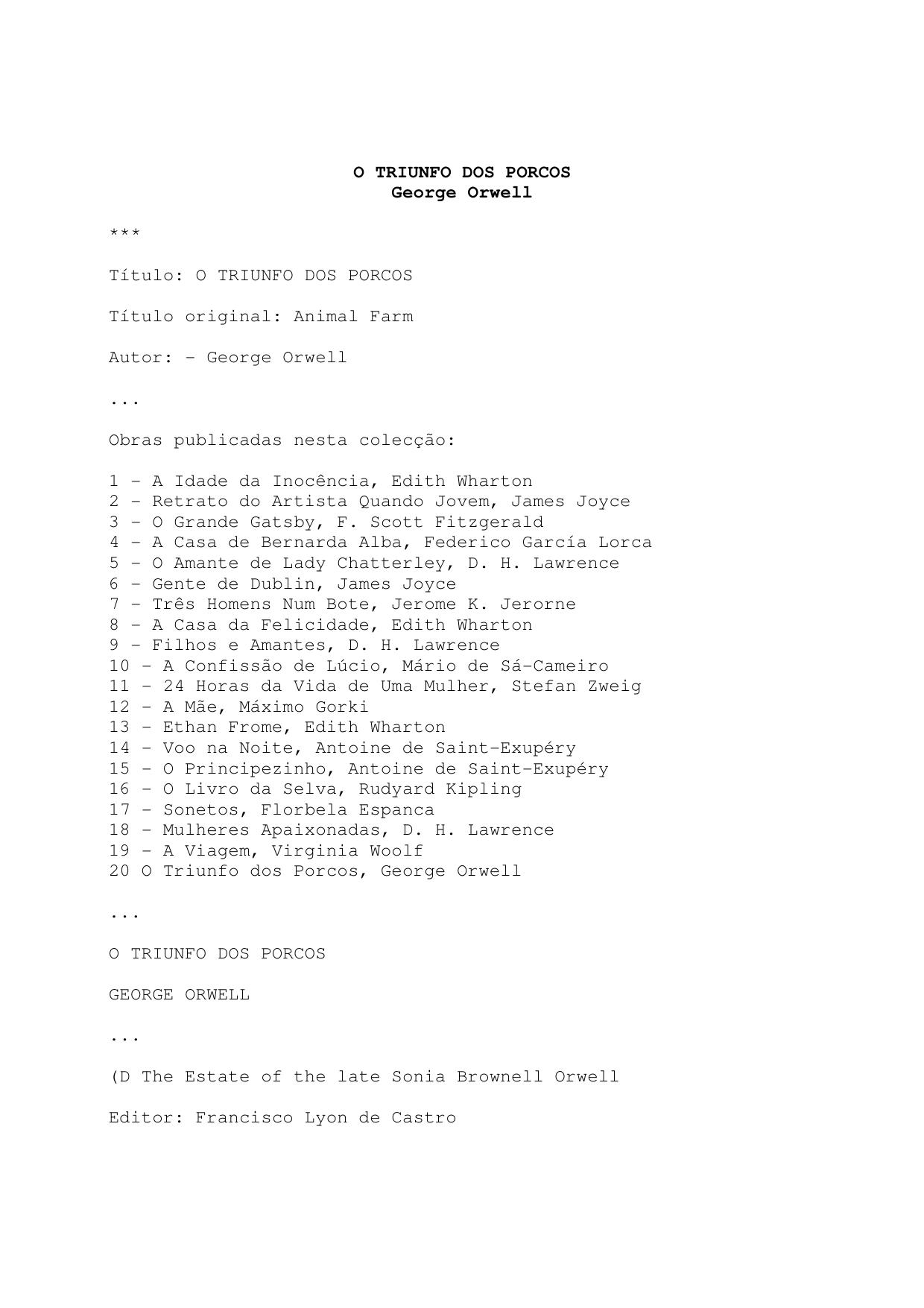 Microsoft Word - George Orwell - O Triunfo dos Porcos